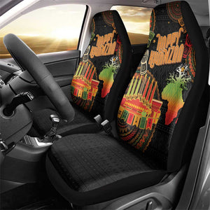 Kwanzaa Kinara Candles Car Seat Cover African Tribal Pattern