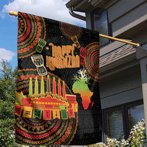 Kwanzaa Kinara Candles Garden Flag African Tribal Pattern