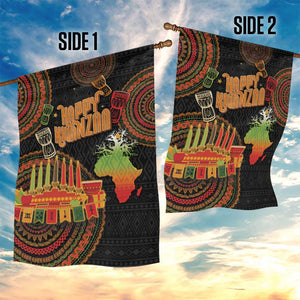 Kwanzaa Kinara Candles Garden Flag African Tribal Pattern