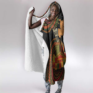 Kwanzaa Kinara Candles Hooded Blanket African Tribal Pattern