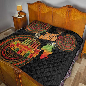 Kwanzaa Kinara Candles Quilt African Tribal Pattern