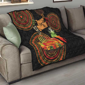 Kwanzaa Kinara Candles Quilt African Tribal Pattern