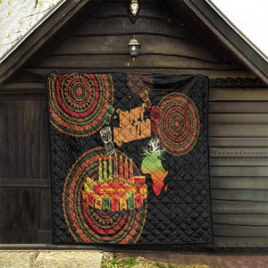 Kwanzaa Kinara Candles Quilt African Tribal Pattern