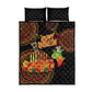 Kwanzaa Kinara Candles Quilt Bed Set African Tribal Pattern