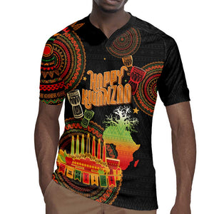 Kwanzaa Kinara Candles Rugby Jersey African Tribal Pattern