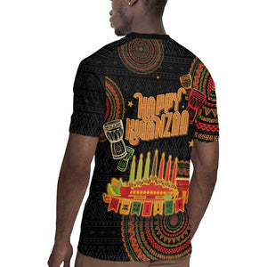 Kwanzaa Kinara Candles Rugby Jersey African Tribal Pattern