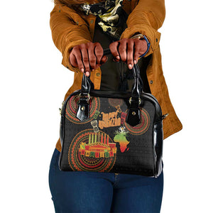 Kwanzaa Kinara Candles Shoulder Handbag African Tribal Pattern