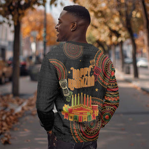 Kwanzaa Kinara Candles Sweatshirt African Tribal Pattern