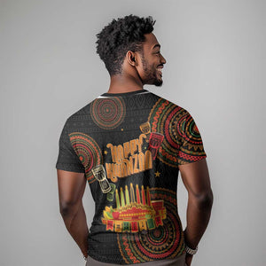 Kwanzaa Kinara Candles T shirt African Tribal Pattern