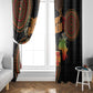 Kwanzaa Kinara Candles Window Curtain African Tribal Pattern