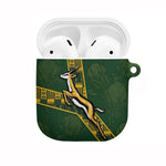 Rugby South Africa AirPods Case Go Bokke With Protea Pattern