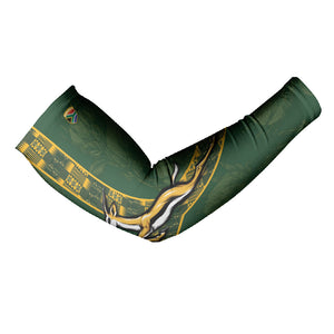 Custom Rugby South Africa Arm Sleeves Go Bokke With Protea Pattern