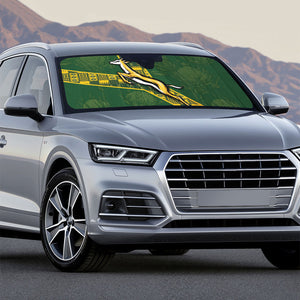 Rugby South Africa Auto Sun Shade Go Bokke With Protea Pattern