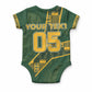 Custom Rugby South Africa Baby Onesie Go Bokke With Protea Pattern