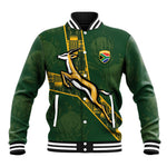 Custom Rugby South Africa Baseball Jacket Go Bokke With Protea Pattern