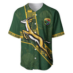 Custom Rugby South Africa Baseball Jersey Go Bokke With Protea Pattern