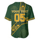 Custom Rugby South Africa Baseball Jersey Go Bokke With Protea Pattern