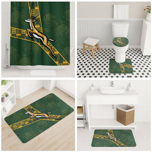 Rugby South Africa Bathroom Set Go Bokke With Protea Pattern