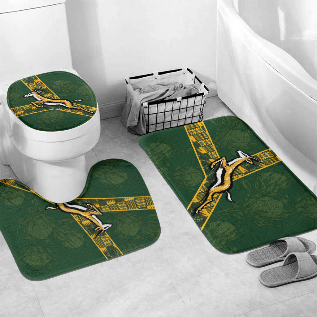 Rugby South Africa Bathroom Set Go Bokke With Protea Pattern