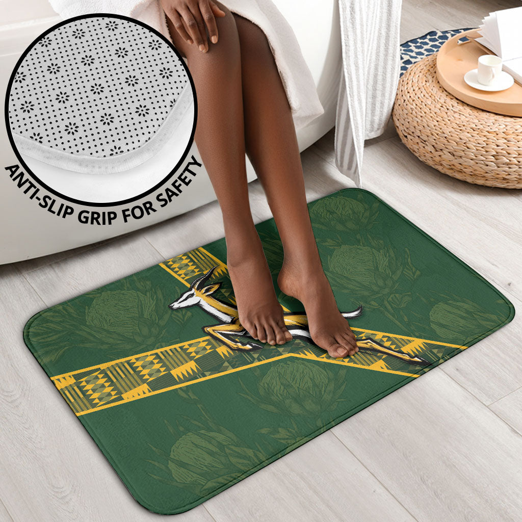 Rugby South Africa Bathroom Set Go Bokke With Protea Pattern