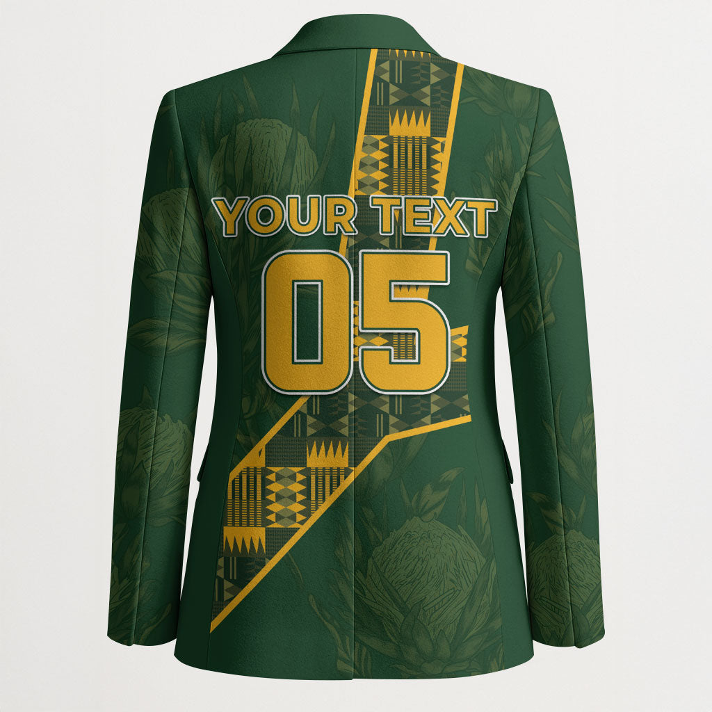 Custom Rugby South Africa Blazer Go Bokke With Protea Pattern