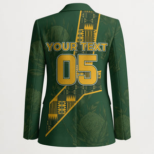 Custom Rugby South Africa Blazer Go Bokke With Protea Pattern