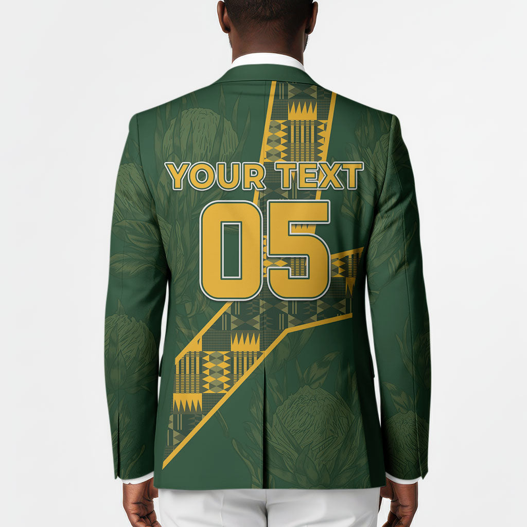 Custom Rugby South Africa Blazer Go Bokke With Protea Pattern