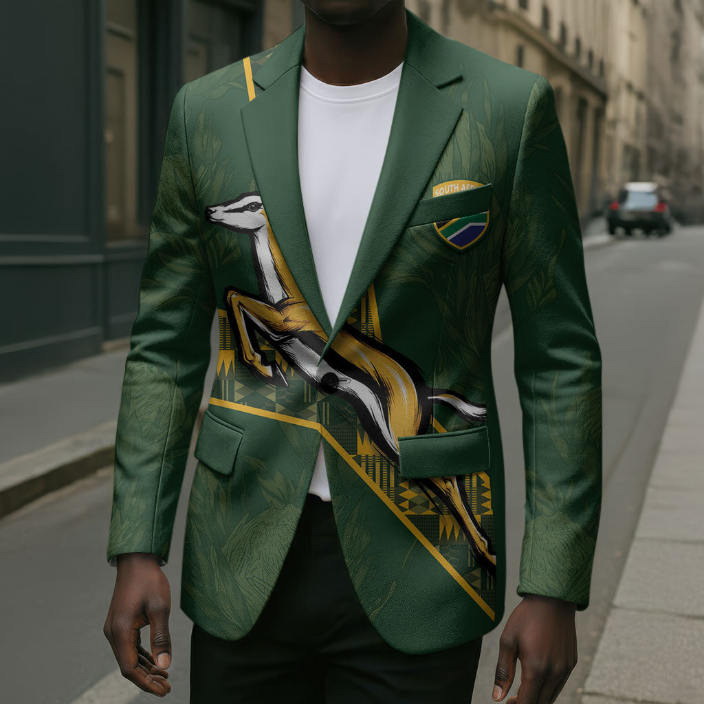 Custom Rugby South Africa Blazer Go Bokke With Protea Pattern