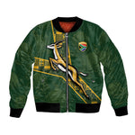Custom Rugby South Africa Bomber Jacket Go Bokke With Protea Pattern
