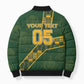Custom Rugby South Africa Bomber Puffer Jacket Go Bokke With Protea Pattern