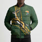 Custom Rugby South Africa Bomber Puffer Jacket Go Bokke With Protea Pattern