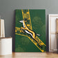 Rugby South Africa Canvas Wall Art Go Bokke With Protea Pattern