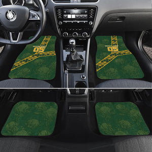 Custom Rugby South Africa Car Mats Go Bokke With Protea Pattern