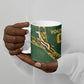 Custom Rugby South Africa Ceramic Mug Go Bokke With Protea Pattern