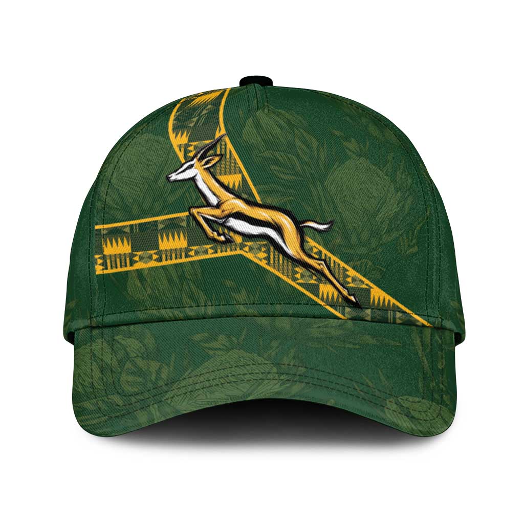 South Africa Rugby Classic Cap Go Bokke With Protea Pattern