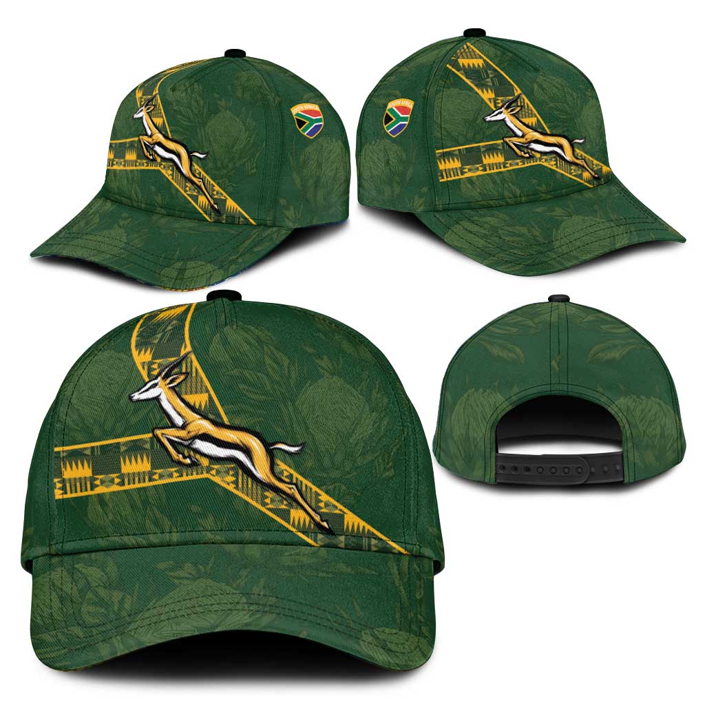 South Africa Rugby Classic Cap Go Bokke With Protea Pattern