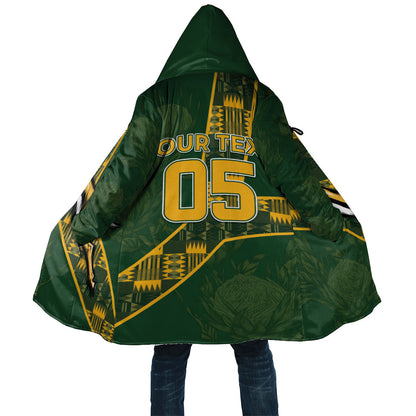 Custom Rugby South Africa Cloak Go Bokke With Protea Pattern