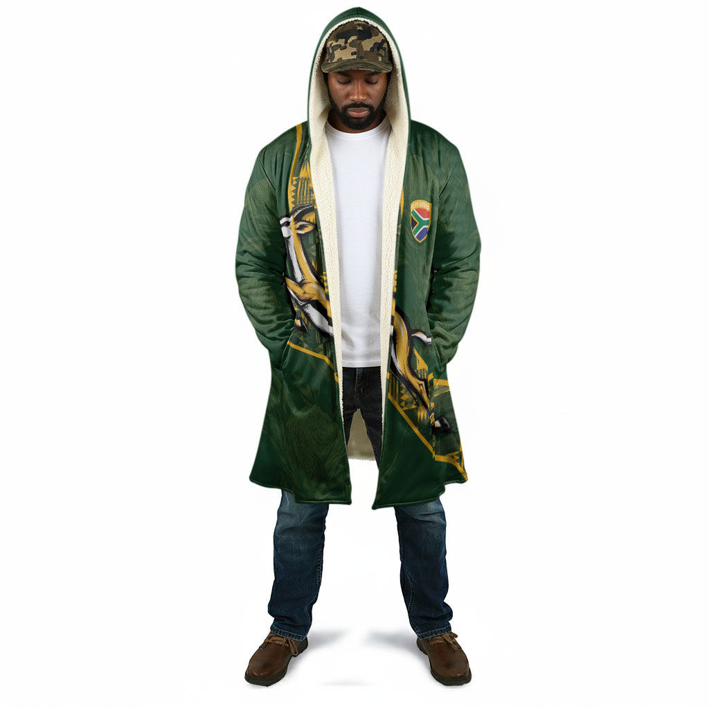 Custom Rugby South Africa Cloak Go Bokke With Protea Pattern