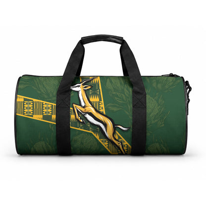 Rugby South Africa Duffle Bag Go Bokke With Protea Pattern