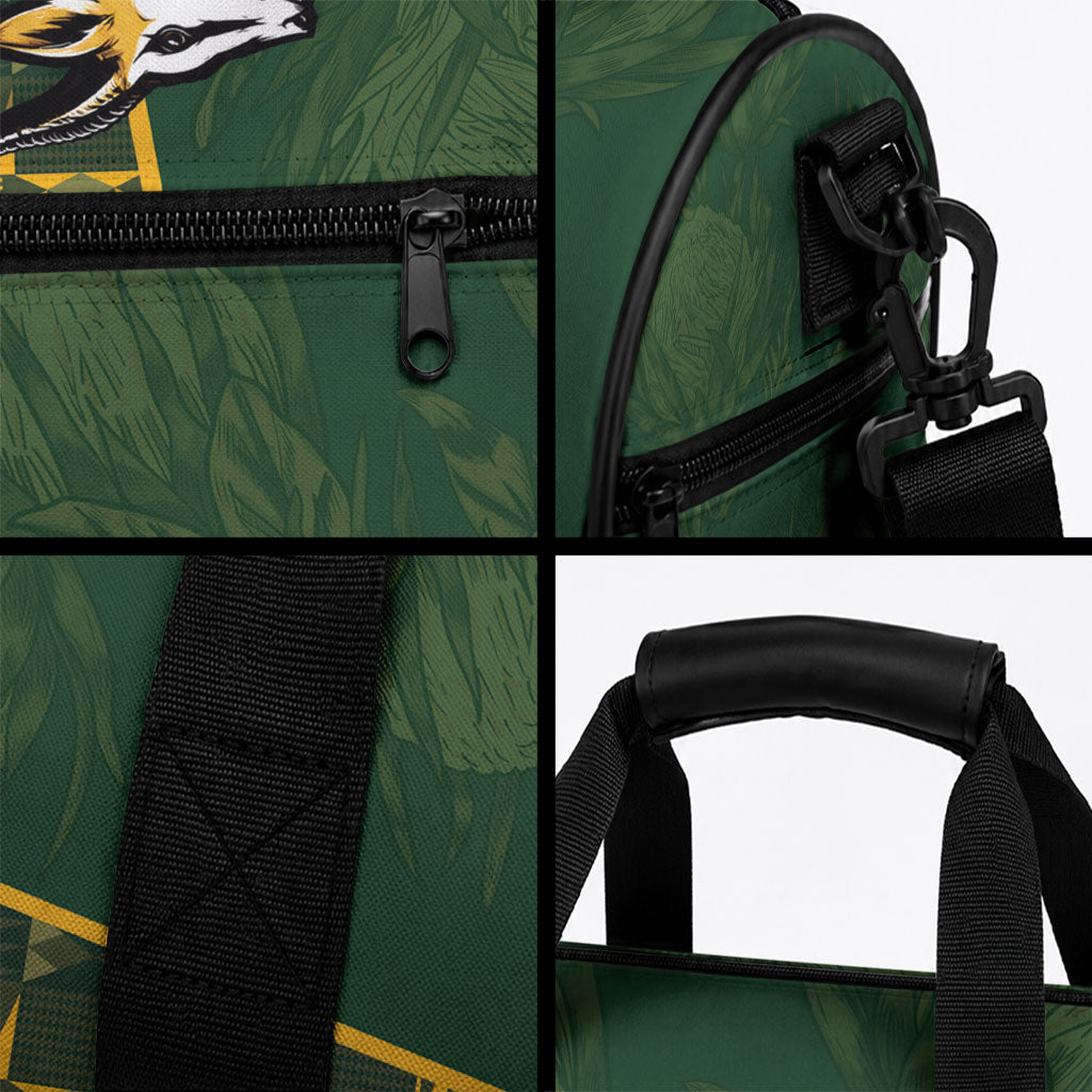 Rugby South Africa Duffle Bag Go Bokke With Protea Pattern