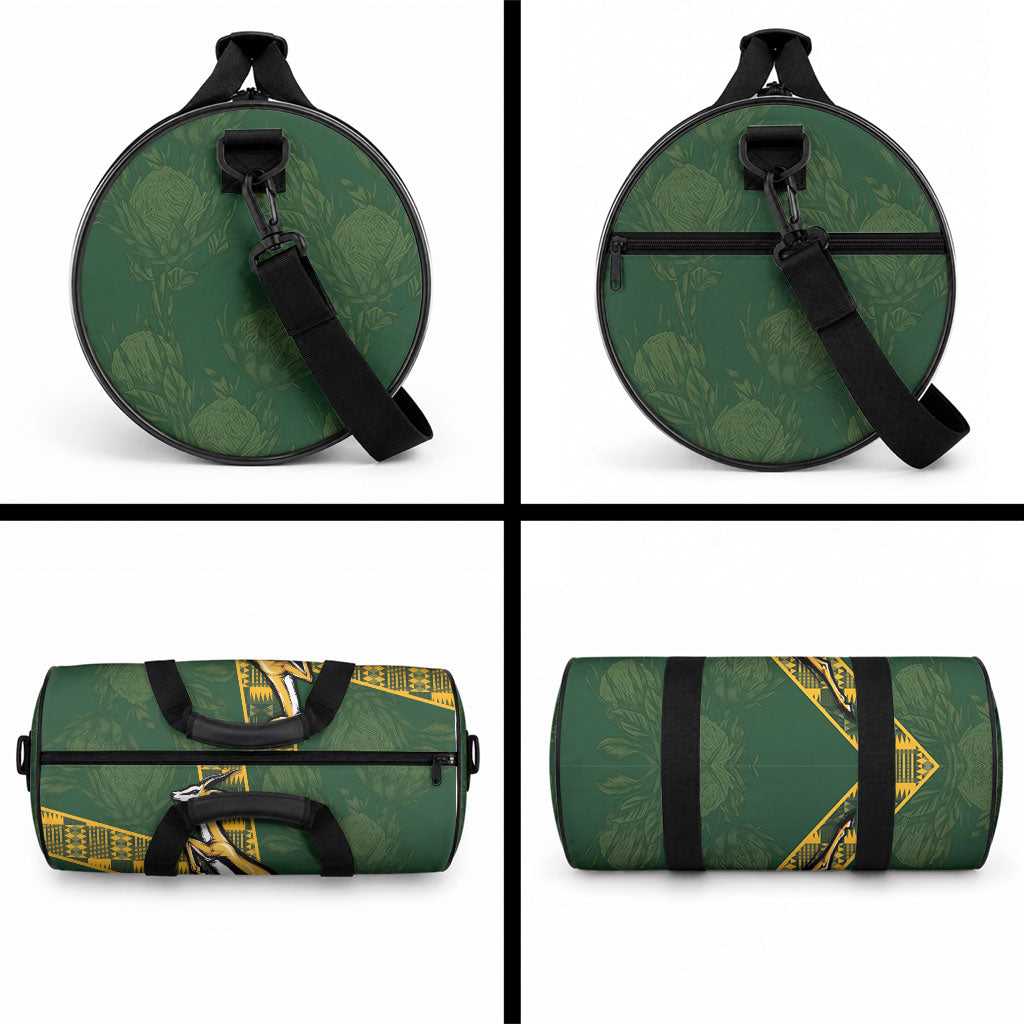Rugby South Africa Duffle Bag Go Bokke With Protea Pattern