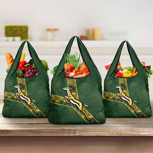 Rugby South Africa Grocery Bag Go Bokke With Protea Pattern