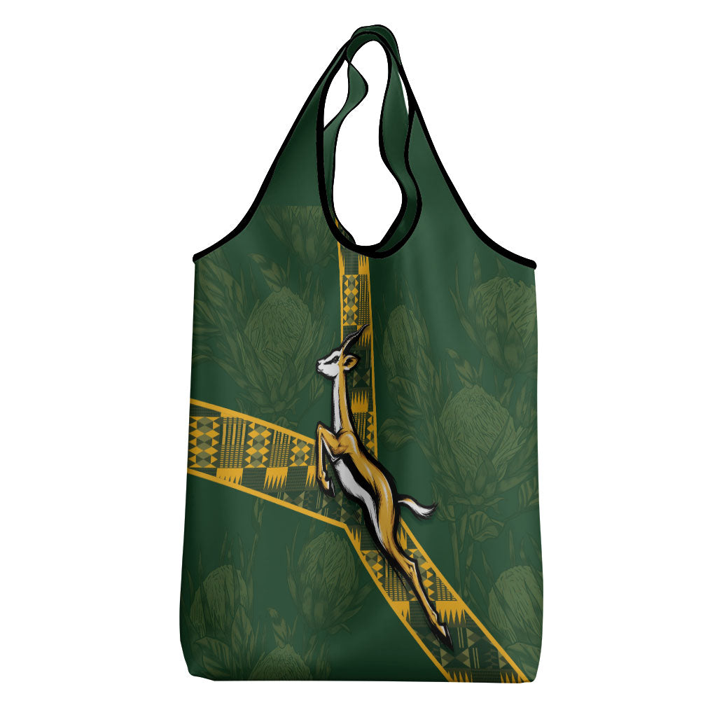 Rugby South Africa Grocery Bag Go Bokke With Protea Pattern