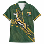 Custom Rugby South Africa Hawaiian Shirt Go Bokke With Protea Pattern