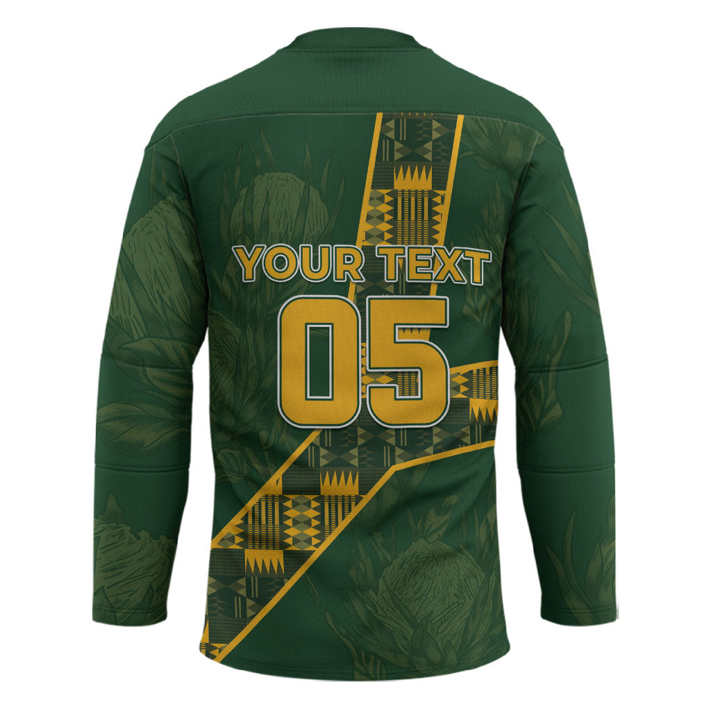 Custom Rugby South Africa Hockey Jersey Go Bokke With Protea Pattern