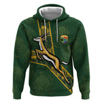 Custom Rugby South Africa Hoodie Go Bokke With Protea Pattern