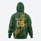 Custom Rugby South Africa Hoodie Go Bokke With Protea Pattern