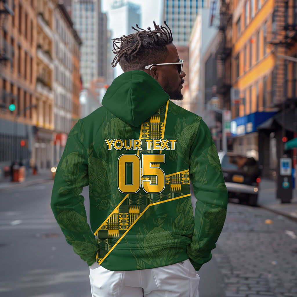Custom Rugby South Africa Hoodie Go Bokke With Protea Pattern