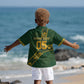 Custom Rugby South Africa Kid Hawaiian Shirt Go Bokke With Protea Pattern