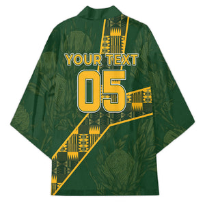 Custom Rugby South Africa Kimono Go Bokke With Protea Pattern
